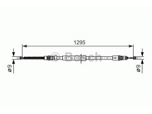 BOSCH 1 987 477 664 trosas, stovėjimo stabdys 
 Stabdžių sistema -> Valdymo svirtys/trosai
9108243, 77 00 307 718, 77 00 723 014
