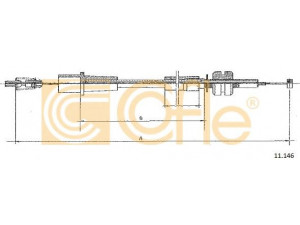 COFLE 11.146 akceleratoriaus trosas 
 Variklis -> Oro tiekimas -> Akceleratoriaus trosas/jungtis
847022