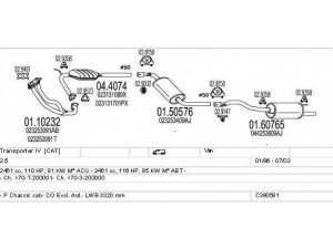 MTS C380581006502 išmetimo sistema 
 Išmetimo sistema -> Išmetimo sistema, visa