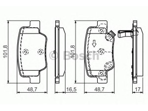 BOSCH 0 986 494 404 stabdžių trinkelių rinkinys, diskinis stabdys 
 Techninės priežiūros dalys -> Papildomas remontas
044660F010, 44660F010, 044660F010