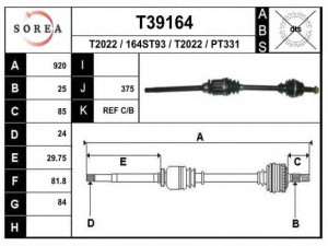 EAI T39164 kardaninis velenas 
 Ratų pavara -> Kardaninis velenas