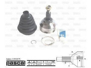 PASCAL G1R020PC jungčių komplektas, kardaninis velenas 
 Ratų pavara -> Sujungimai/komplektas
8200079915, 8200169177, 8200436848