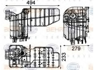 HELLA 8MA 376 705-461 išsiplėtimo bakelis, aušinimo skystis 
 Aušinimo sistema -> Radiatorius/alyvos aušintuvas -> Išsiplėtimo bakelis, variklio aušinimo skystis
1 370 707, 1 385 966, 1 421 090