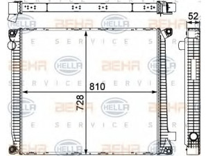 HELLA 8MK 376 753-551 radiatorius, variklio aušinimas
3MF5541AM, D0094