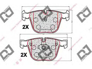 DJ PARTS BP1888 stabdžių trinkelių rinkinys, diskinis stabdys 
 Techninės priežiūros dalys -> Papildomas remontas
34116763305, 34210403290, 34216757536