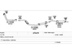 MTS C100480013197 išmetimo sistema 
 Išmetimo sistema -> Išmetimo sistema, visa