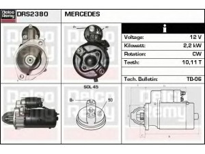 DELCO REMY DRS2380 starteris 
 Elektros įranga -> Starterio sistema -> Starteris
6611513101, 6611513401, 6611513901
