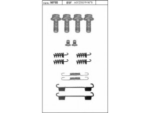BSF 00728 priedų komplektas, stovėjimo stabdžių trinkelės 
 Stabdžių sistema -> Rankinis stabdys