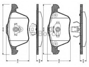 BOSCH 0 986 TB2 875 stabdžių trinkelių rinkinys, diskinis stabdys 
 Techninės priežiūros dalys -> Papildomas remontas