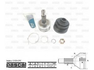 PASCAL G10543PC jungčių komplektas, kardaninis velenas 
 Ratų pavara -> Sujungimai/komplektas
49500-3K060, 49500-3K160