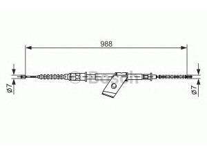 BOSCH 1 987 477 106 trosas, stovėjimo stabdys 
 Stabdžių sistema -> Valdymo svirtys/trosai
36531 05B10