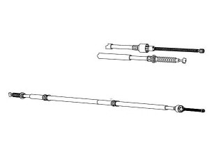 KAWE DT02104 trosas, stovėjimo stabdys 
 Stabdžių sistema -> Valdymo svirtys/trosai
4642087606, 4642087606000