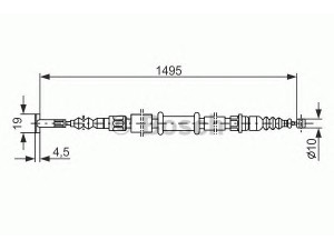 BOSCH 1 987 477 376 trosas, stovėjimo stabdys 
 Stabdžių sistema -> Valdymo svirtys/trosai
7615343, 7615343, 7615343