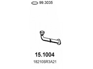 ASSO 15.1004 išleidimo kolektorius 
 Išmetimo sistema -> Išmetimo vamzdžiai
18210SK3A21, 18210SR3111, 18210SR3A21