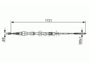 BOSCH 1 987 477 406 trosas, stovėjimo stabdys 
 Stabdžių sistema -> Valdymo svirtys/trosai
3A0 609 721 A, 3A0 609 721 C