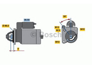 BOSCH 0 986 010 310 starteris 
 Elektros įranga -> Starterio sistema -> Starteris
00 00 434 120, 77 00 703 490, 77 01 349 264