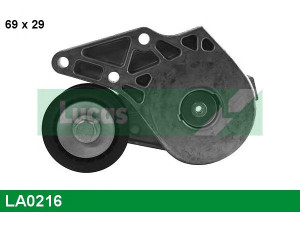 LUCAS ENGINE DRIVE LA0216 įtempiklio skriemulys, V formos rumbuotas diržas 
 Diržinė pavara -> V formos rumbuotas diržas/komplektas -> Įtempiklio skriemulys
