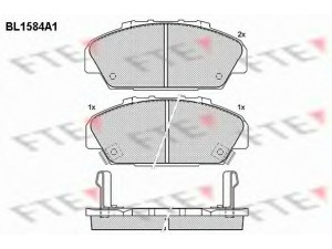 FTE BL1584A1 stabdžių trinkelių rinkinys, diskinis stabdys 
 Techninės priežiūros dalys -> Papildomas remontas
45022-SM2-010, 45022-SM4-506, 45022-SM4-G01