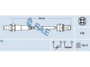 FAE 77272 lambda jutiklis 
 Išmetimo sistema -> Lambda jutiklis
000 540 61 17, 000 540 71 17, 000 540 74 17