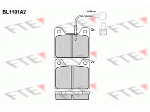 FTE BL1101A2 stabdžių trinkelių rinkinys, diskinis stabdys 
 Techninės priežiūros dalys -> Papildomas remontas
001 748 62 00, 4245.34, 4248.96