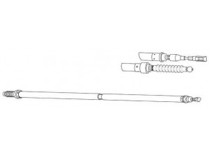 JURID 432938J trosas, stovėjimo stabdys 
 Stabdžių sistema -> Valdymo svirtys/trosai
7201624, 7M0609701B, 95VW2A603AC