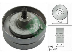 INA 532 0414 10 kreipiantysis skriemulys, V formos rumbuotas diržas 
 Diržinė pavara -> V formos rumbuotas diržas/komplektas -> Laisvasis/kreipiamasis skriemulys
139 9811