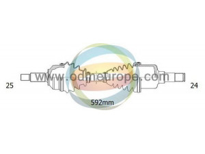ODM-MULTIPARTS 18-161060 kardaninis velenas 
 Ratų pavara -> Kardaninis velenas
3272.A9, 3272.C3, 3272.Z7, 32720J