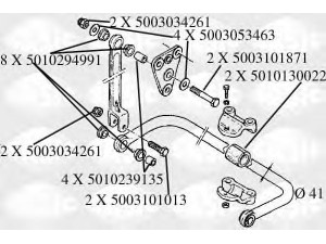 SASIC T251030 remonto komplektas, stabilizatoriaus pakaba