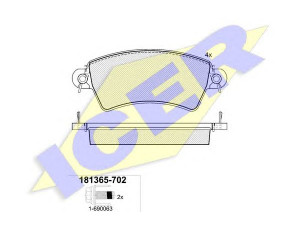 ICER 181365-702 stabdžių trinkelių rinkinys, diskinis stabdys 
 Techninės priežiūros dalys -> Papildomas remontas
4252.03, 4254.84, 4251.52, 4251.53