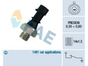 FAE 12430 alyvos slėgio jungiklis 
 Variklis -> Variklio elektra
60593845, 60807244, 60808371, 60813321