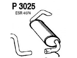 FENNO P3025 galinis duslintuvas 
 Išmetimo sistema -> Duslintuvas
ESR4074