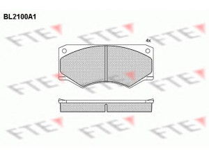 FTE BL2100A1 stabdžių trinkelių rinkinys, diskinis stabdys 
 Techninės priežiūros dalys -> Papildomas remontas
601 586 00 45