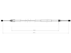 FERODO FHB432422 trosas, stovėjimo stabdys 
 Stabdžių sistema -> Valdymo svirtys/trosai
7700424929, 7700824636