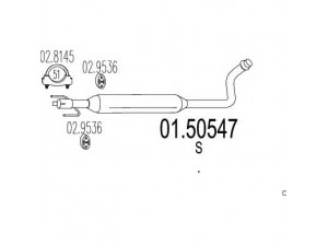 MTS 01.50547 vidurinis duslintuvas 
 Išmetimo sistema -> Duslintuvas