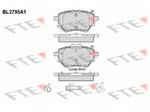 FTE BL2795A1 stabdžių trinkelių rinkinys, diskinis stabdys 
 Techninės priežiūros dalys -> Papildomas remontas
1609000680, 1609000680