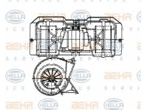 HELLA 8EW 009 158-001 vidaus pūtiklis 
 Šildymas / vėdinimas -> Orpūtė/dalys
8 156 083