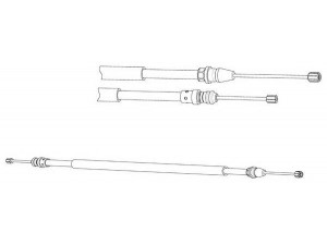KAWE PU02186 trosas, stovėjimo stabdys 
 Stabdžių sistema -> Valdymo svirtys/trosai
474578