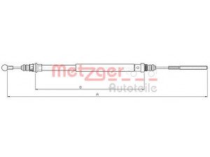 METZGER 10.4722 trosas, stovėjimo stabdys 
 Stabdžių sistema -> Valdymo svirtys/trosai
1487274080, 4745.T6