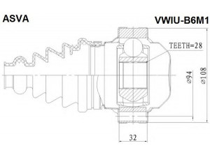 ASVA VWIU-B6M1 jungčių komplektas, kardaninis velenas 
 Ratų pavara -> Sujungimai/komplektas
1K0 498 103 A, 1K0 498 103 A, 1K0 498 103 A