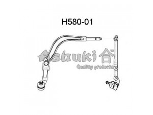 ASHUKI H580-01 vikšro valdymo svirtis 
 Ašies montavimas/vairavimo mechanizmas/ratai -> Valdymo svirtis/pasukamosios svirties sujungimas -> Vairo trauklės (valdymo svirtis, išilginis balansyras, diago
111-04-481/ASHIKA, 210279/ABS, 31-16 050 0008/MEYLE