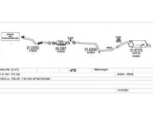 MTS C010280009302 išmetimo sistema 
 Išmetimo sistema -> Išmetimo sistema, visa