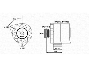 MAGNETI MARELLI 943356811010 kintamosios srovės generatorius 
 Elektros įranga -> Kint. sr. generatorius/dalys -> Kintamosios srovės generatorius
118602, 0071546702, 0071546802