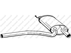 BOSAL 105-165 vidurinis duslintuvas 
 Išmetimo sistema -> Duslintuvas
8D0 253 409 AB, 8D0 253 409 AC