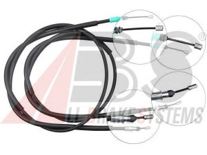 A.B.S. K10765 trosas, stovėjimo stabdys 
 Stabdžių sistema -> Valdymo svirtys/trosai
6025 371 283, 6025 371 397