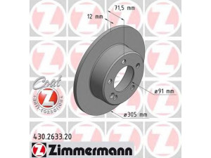 ZIMMERMANN 430.2633.20 stabdžių diskas 
 Dviratė transporto priemonės -> Stabdžių sistema -> Stabdžių diskai / priedai
43206 00Q0B, 4 421 080, 43206 4087R