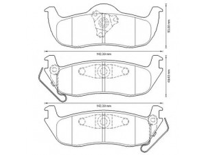 BENDIX 573319B stabdžių trinkelių rinkinys, diskinis stabdys 
 Techninės priežiūros dalys -> Papildomas remontas
5080871AA, 5080871AB