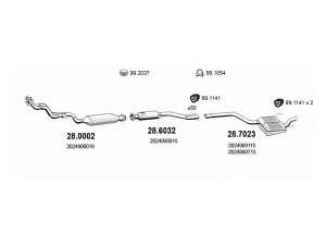 ASSO ART1365 išmetimo sistema 
 Išmetimo sistema -> Išmetimo sistema, visa