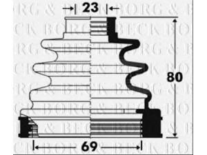 BORG & BECK BCB2854 gofruotoji membrana, kardaninis velenas 
 Ratų pavara -> Gofruotoji membrana
39741AV325
