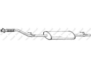 BOSAL 293-209 priekinis duslintuvas 
 Išmetimo sistema -> Duslintuvas
901 490 13 19