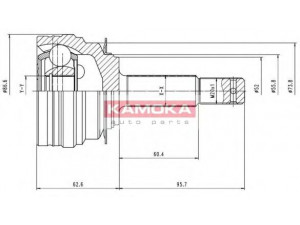 KAMOKA 7098 jungčių komplektas, kardaninis velenas 
 Ratų pavara -> Sujungimai/komplektas
96257804